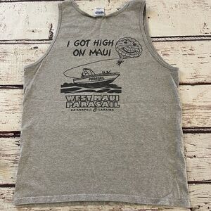 Vintage‎ I Got High On Maui Parasail Ka'anapali Lahaina Tank Men's Size Medium